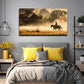 Running On A Horse Wall Art Canvas Office Home Room Framed 80x45cm