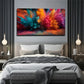 Vibrant Colorful Powder Explo Wall Art Canvas Office Home Room Framed 120x60cm