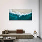 Modern Abstract Ocean Waves Wall Art Canvas Office Home Room Framed 120x60cm