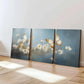 3pcs Two Butterflies Golden And Silver Wings Wall Art Set Canvas Framed 40x60cm - High Quality Print 100% Australian Made Wall Canvas Ready to Hang