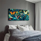 Dark Green Leaves Surrounded Wall Art Canvas Office Home Room Framed 120x60cm