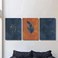3pcs Luxury Blue and Orange Feather Wall Art Set Canvas Framed 40x60cm - High Quality Print 100% Australian Made Wall Canvas Ready to Hang