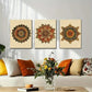 3pcs Mandala Floral Vibrant Style Perfect Wall Art Set Canvas Framed 40x60cm - High Quality Print 100% Australian Made Wall Canvas Ready to Hang
