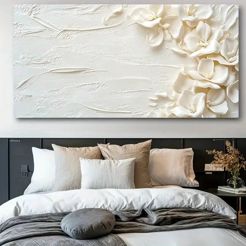 Colourful Flowers Three Mural Wall Art Canvas Office Home Room Framed 120x60cm