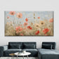 Poppy Flower Field Wall Art Canvas Office Home Room Framed 80x45cm