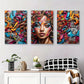 3pcs Urban Graffiti Shark Street Art Ocean Metal Print Ready to Hang Art