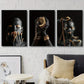 3pcs Black Woman Hands Wearing Golden Jewelry Wall Art Set Canvas Framed 40x60cm - High Quality Print 100% Australian Made Wall Canvas Ready to Hang