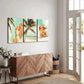 3pcs Miami Beach Palm Trees & Lifeguard Tower Wall Art Set Canvas Framed 40x60cm - High Quality Print 100% Australian Made Wall Canvas Ready to Hang