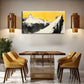 Mountain Yellow & Black Perfect Wall Art Canvas Office Home Room Framed 120x60cm