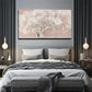 Soft Pink & White Horizontal Wall Art Canvas Office Home Room Framed 80x45cm