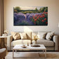 Lavender And Red Rose Floral Wall Art Canvas Office Home Room Framed 120x60cm