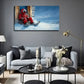 Ski Enthusiasts Perfect Wall Art Canvas Office Home Room Framed 80x45cm