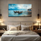 Fishermen On Tranquil Waters Wall Art canvas office home room framed 120x60cm