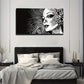 Elegant Woman's Intricate Swirl Wall Art Canvas Office Home Room Framed 120x60cm