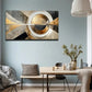 Geometric Shapes Metal Modern Wall Art Canvas Office Home Room Framed 80x45cm