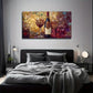 Wine And Glass Suitable Wall Art Canvas Office Home Room Framed 80x45cm