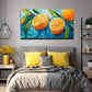 Thick Brushstrokes Drawn Orange Wall Art Canvas Office Home Room Framed 120x60cm