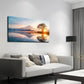 Minimalist Design Sunrise Wall Art Canvas Office Home Room Framed 80x45cm
