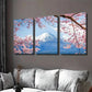 3pcs Cherry Blossom & Mount Fuji Pink Trees Wall Art Set Canvas Framed 40x60cm - High Quality Print 100% Australian Made Wall Canvas Ready to Hang