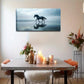 Majestic Black Horse Running Wall Art Canvas Office Home Room Framed 120x60cm