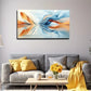 Abstract Modern Orange Blue Wall Art Canvas Office Home Room Framed 120x60cm