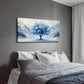 Blue And White Winter Landscape Wall Art Canvas Office Home Room Framed 120x60cm