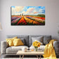 Vibrant Dutch Windmill Wall Art Canvas Office Home Room Framed 80x45cm
