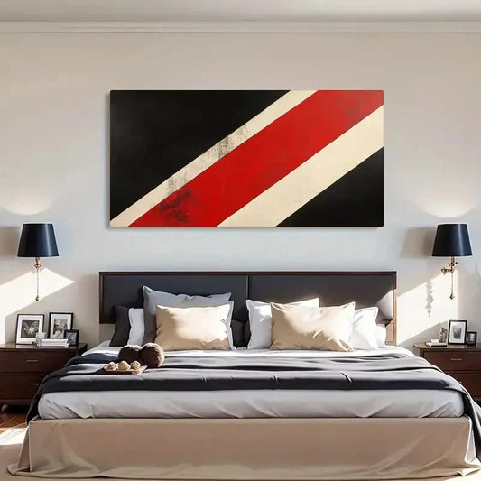 Bold Abstract Modern Deco Wall Art Canvas Office Home Room Framed 120x60cm