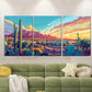 3pcs Tucson Arizona Vibrant Unique Metal Print Ready to Hang Art