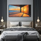 Modern Beach House Suitable Wall Art Canvas Office Home Room Framed 80x45cm