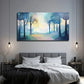 Psychedelic Woods Suitable Wall Art Canvas Office Home Room Framed 80x45cm