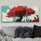 3pcs Whimsical Mushroom Tree Design, Metal Print Ready to Hang Art