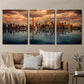3pcs Canadian City Architecture Landscape Wall Art Set Canvas Framed 40x60cm - High Quality Print 100% Australian Made Wall Canvas Ready to Hang