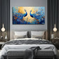A Pair Of Loving Peacocks Wall Art Canvas Office Home Room Framed 80x45cm