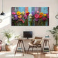 Vibrant Daisy Rose Arrangement Wall Art Canvas Office Home Room Framed 120x60cm