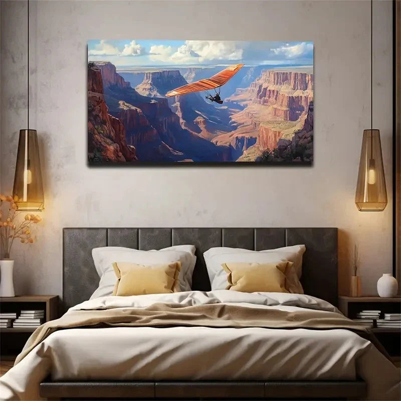 Modern Bohemian Grand Canyon Wall Art Canvas Office Home Room Framed 120x60cm