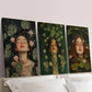 3pcs Mystical Women in the Tranquil Lake Wall Art Set Canvas Framed 40x60cm - High Quality Print 100% Australian Made Wall Canvas Ready to Hang
