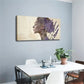 Elegant Woman Lavender Hair Wall Art Canvas Office Home Room Framed 120x60cm