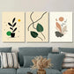 3pcs Modern Abstract Botanical Minimalist Leaf Wall Art Set Canvas Framed 40x60cm - High Quality Print 100% Australian Made Wall Canvas Ready to Hang