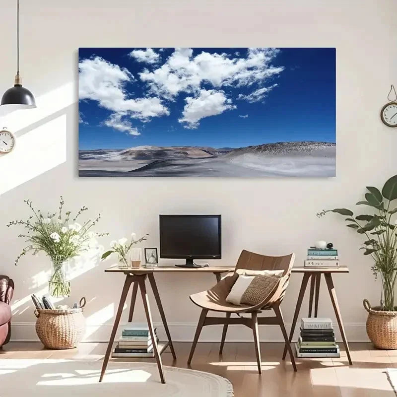 Desert Mountains Countryside Wall Art Canvas Office Home Room Framed 120x60cm