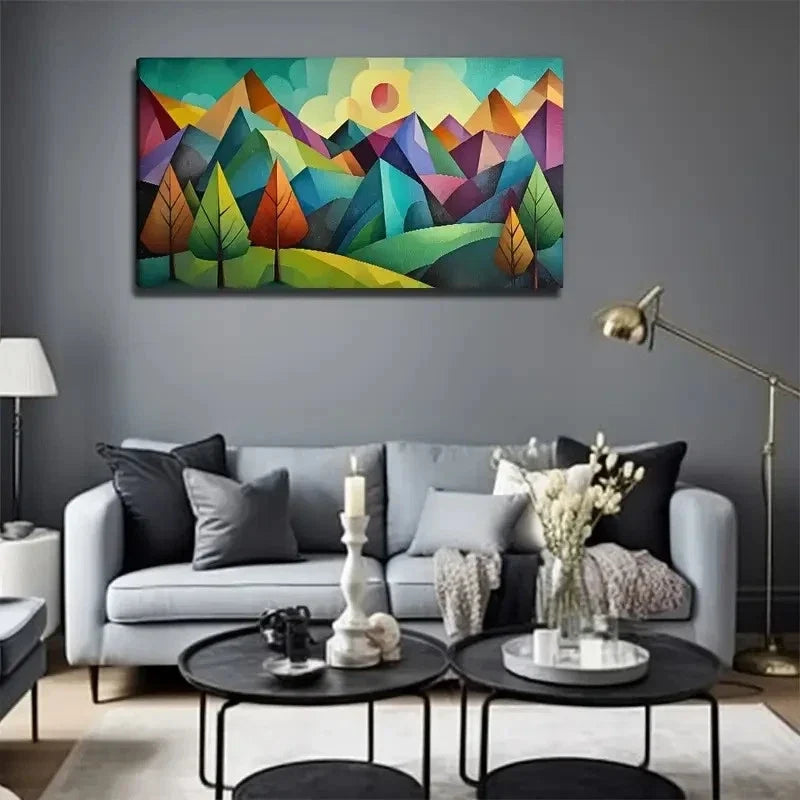 Large Abstract Woods Wall Art Canvas Office Home Room Framed 120x60cm
