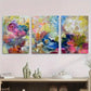 3pcs odern Graffiti Wall Decor with Colorful Metal Print Ready to Hang Art