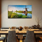 Dutch Countryside Wall Art Canvas Office Home Room Framed 80x45cm