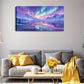 Pink Purple Clouds Green Aura Wall Art Canvas Office Home Room Framed 120x60cm