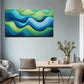 Abstract Wave Wall Art Canvas Office Home Room Framed 80x45cm