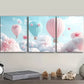 3pcs Hot Air Balloons Sky Canvas  Wall Art Set Canvas Framed 40x60cm - High Quality Print 100% Australian Made Wall Canvas Ready to Hang