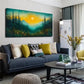Warm Sunlight Serene Mountain Wall Art Canvas Office Home Room Framed 120x60cm
