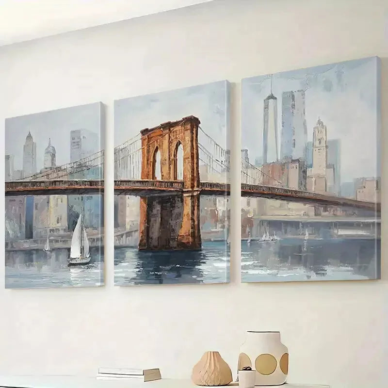 3pcs Modern Decorative Classic Painting Wall Art Set Canvas Framed 40x60cm - High Quality Print 100% Australian Made Wall Canvas Ready to Hang