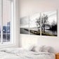 3pcs Black And White Lakeside Wooden Walkway Wall Art Set Canvas Framed 40x60cm - High Quality Print 100% Australian Made Wall Canvas Ready to Hang