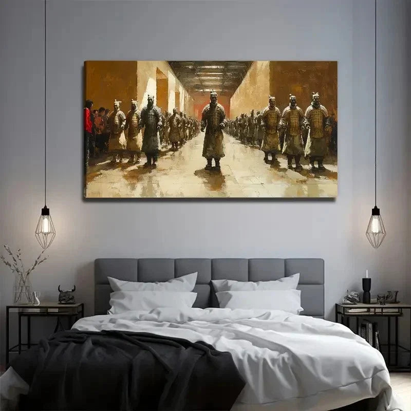 Visiting Terracotta Perfect Wall Art Canvas Office Home Room Framed 120x60cm